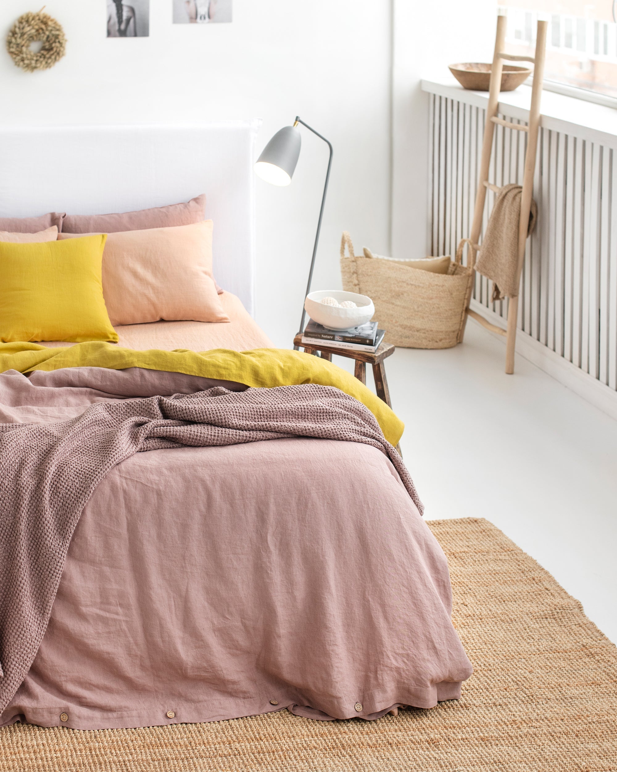 MagicLinen Woodrose Linen Duvet Cover Set (3 Pcs)