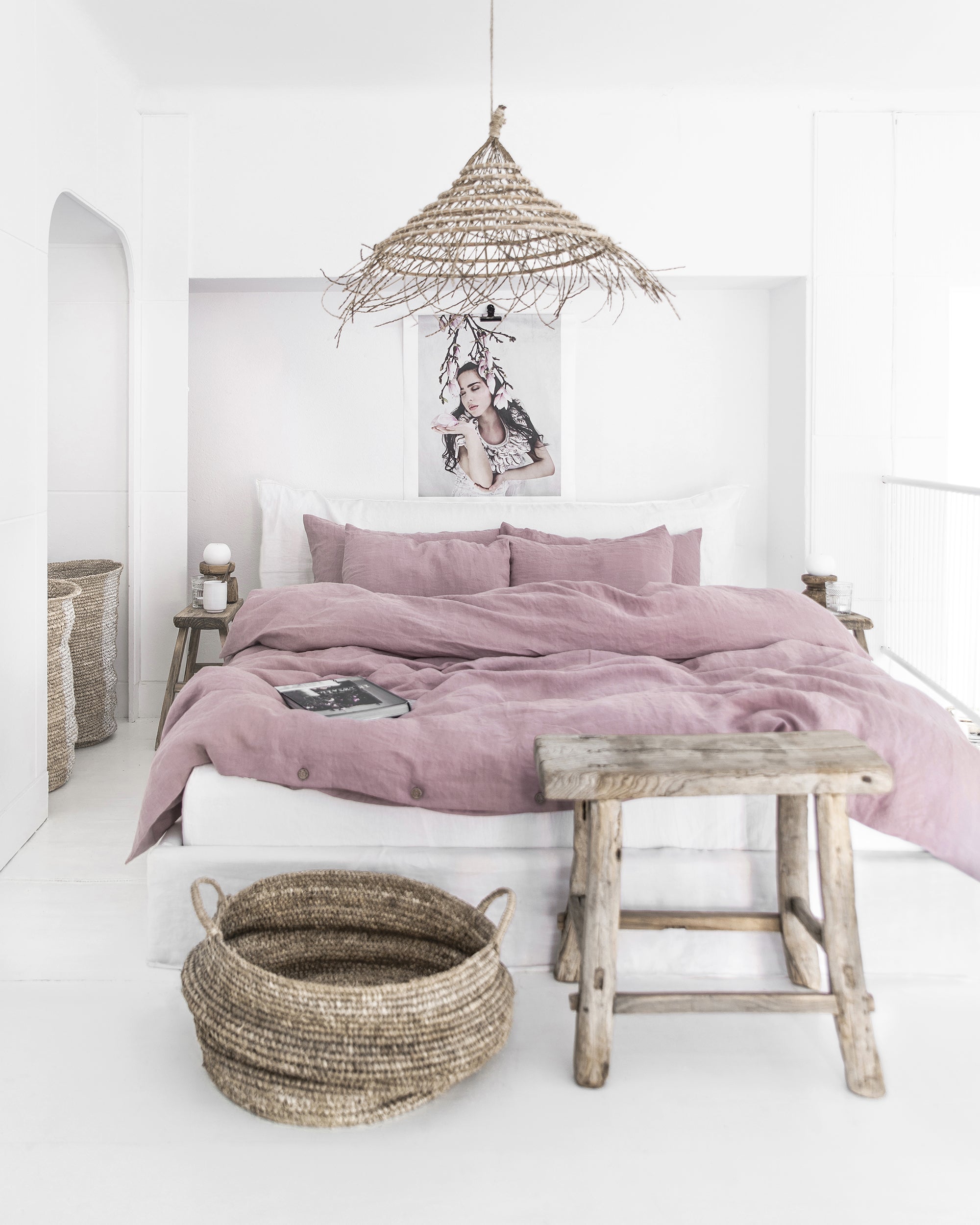 MagicLinen Woodrose Linen Sheet Set (4 Pcs)