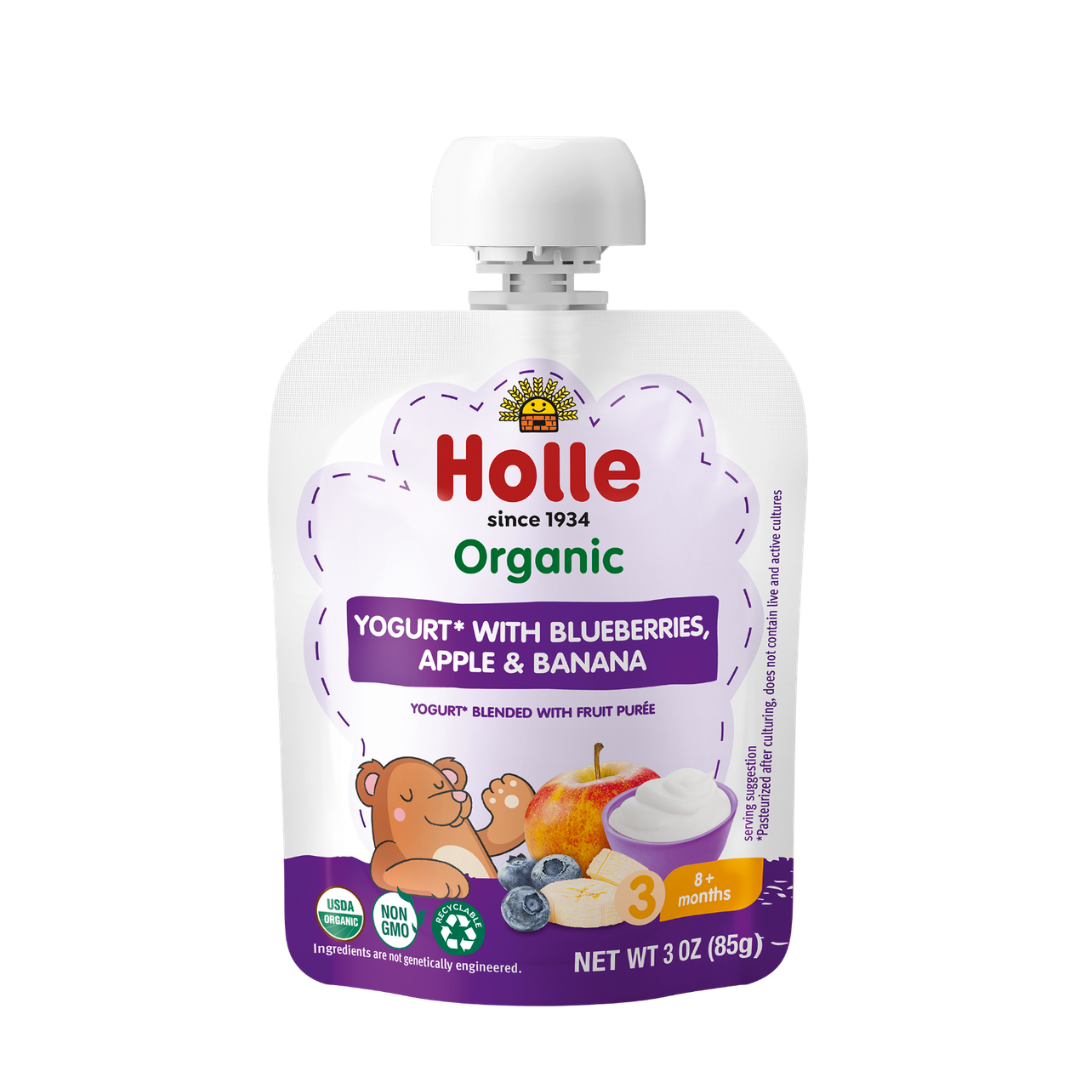 Holle Organic Blueberry, Apple & Banana Yogurt Pouches