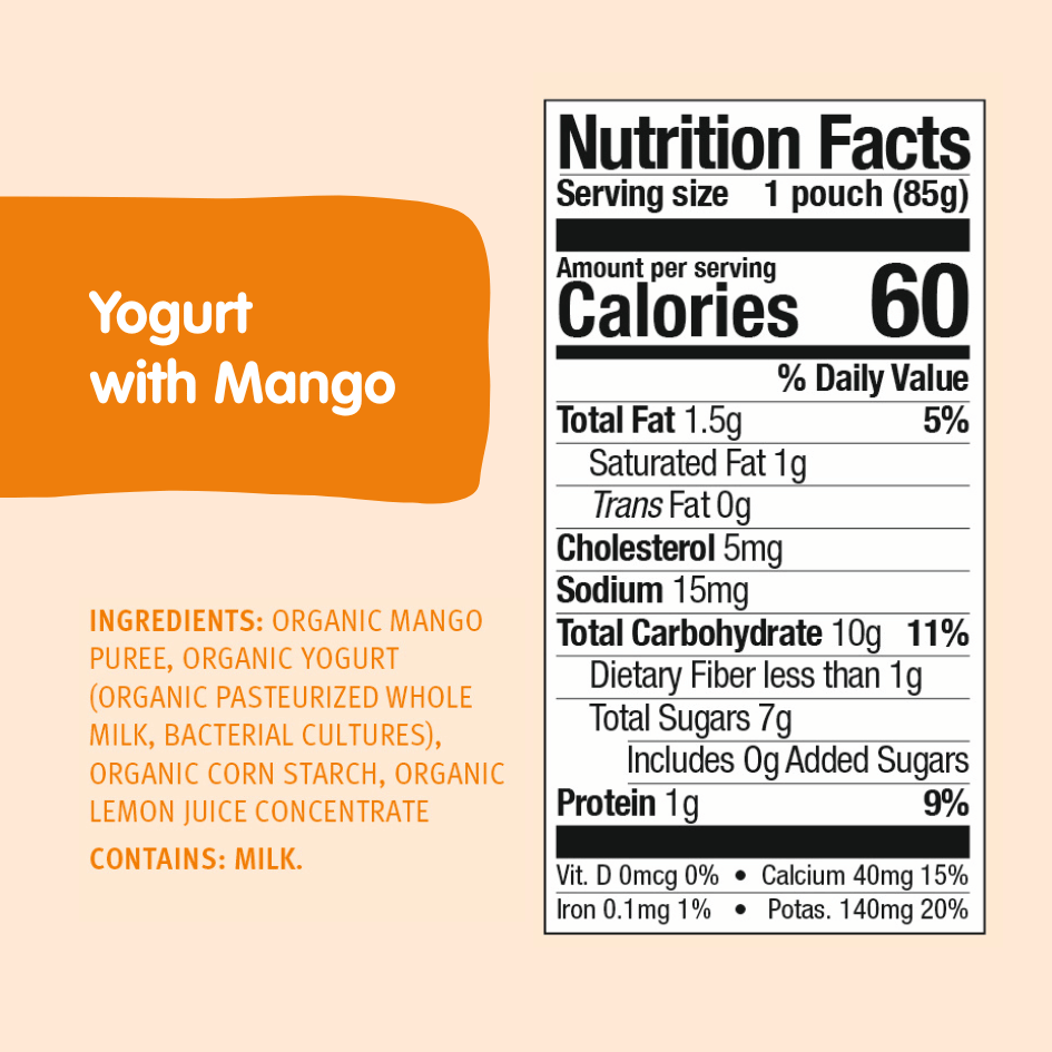 Holle Organic Yogurt Pouches - Mango