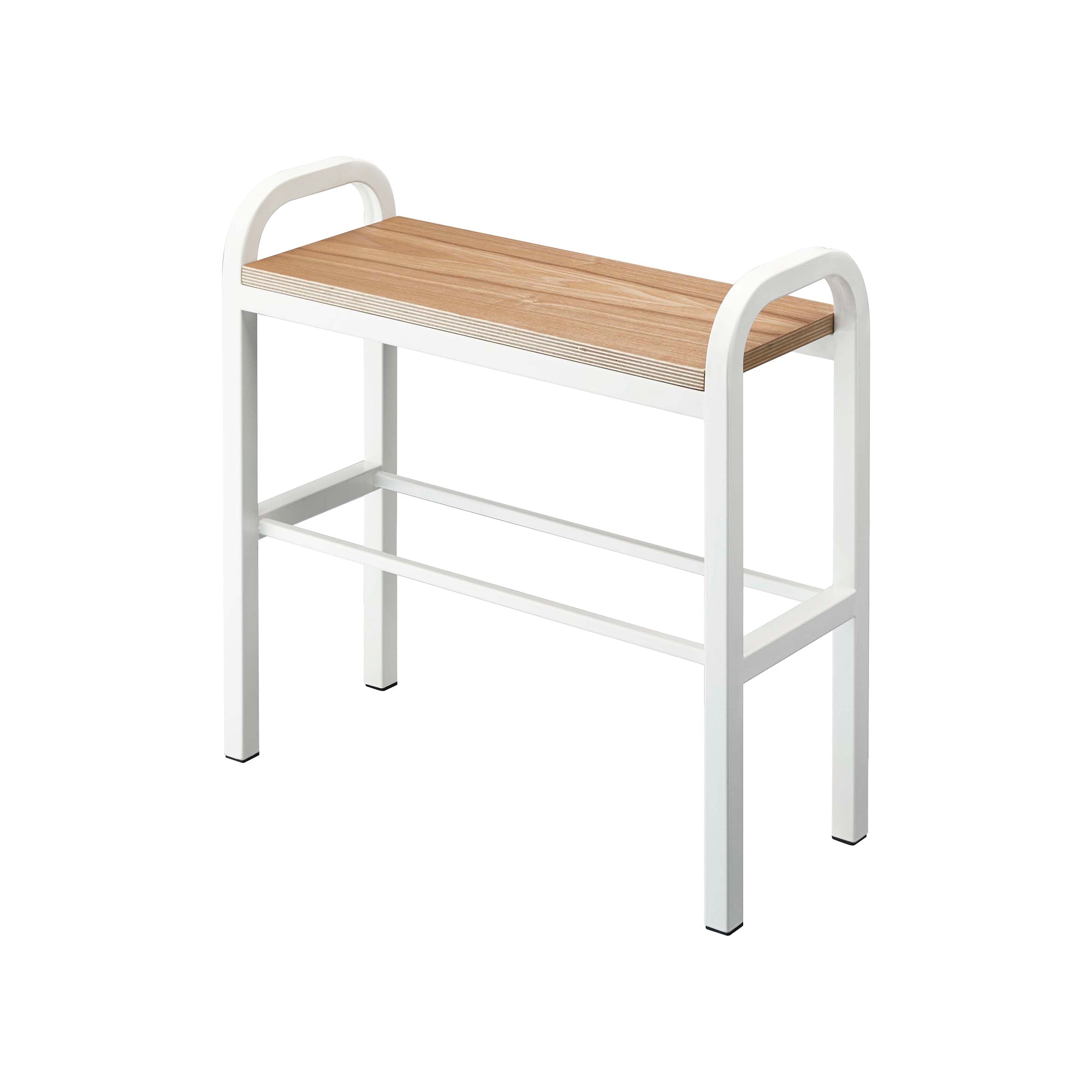 Yamazaki Home Shoe Organizer & Bench (18" H)  - Steel + Wood