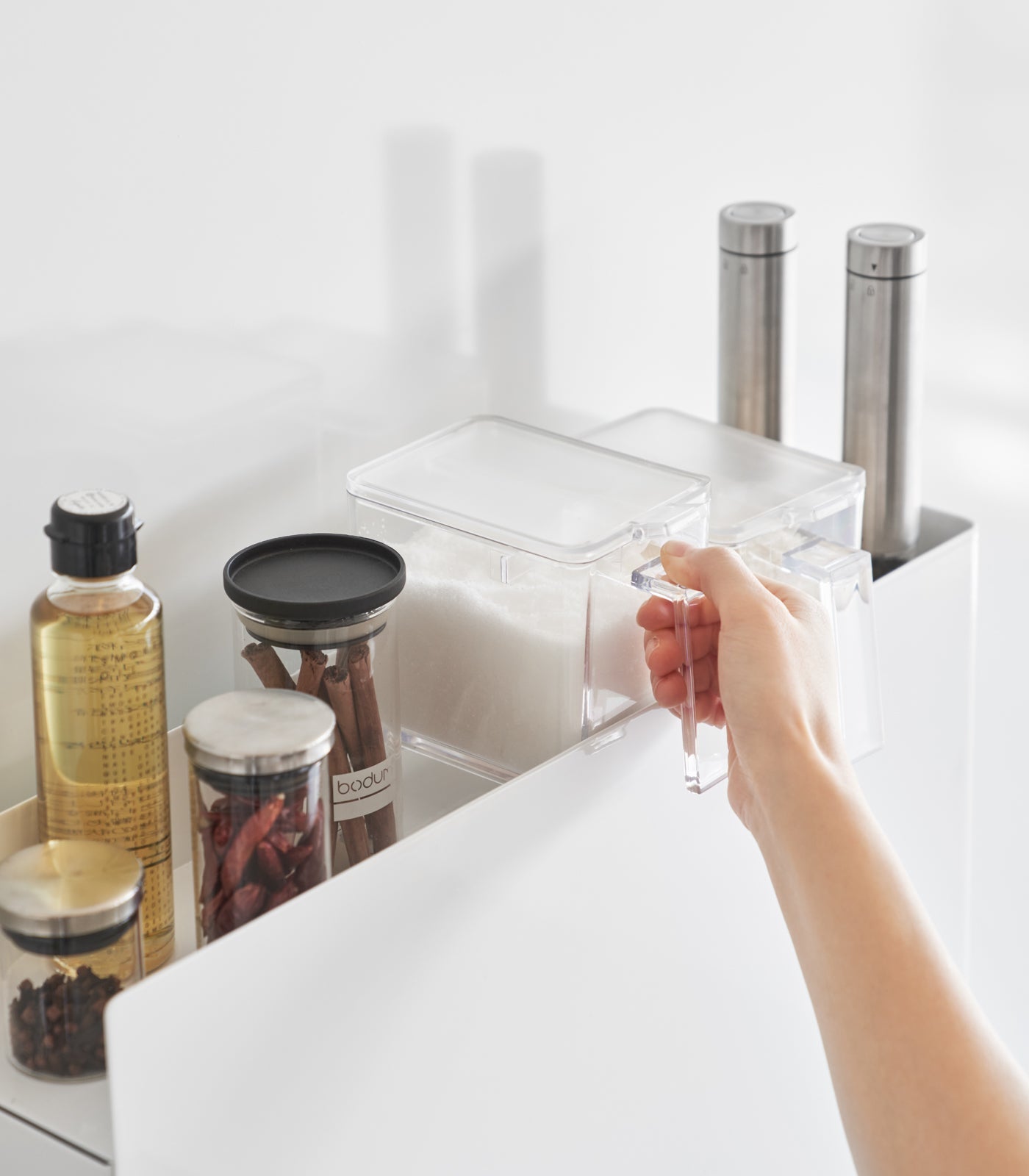 Yamazaki Home Two-Tier Sliding Drawer Seasoning Rack - Steel
