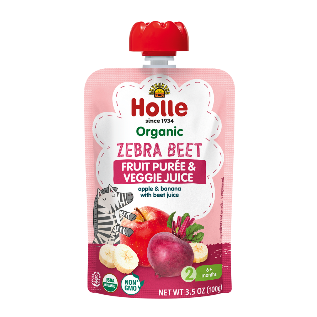 Holle Organic Zebra Beet Fruit & Veggie Pouches