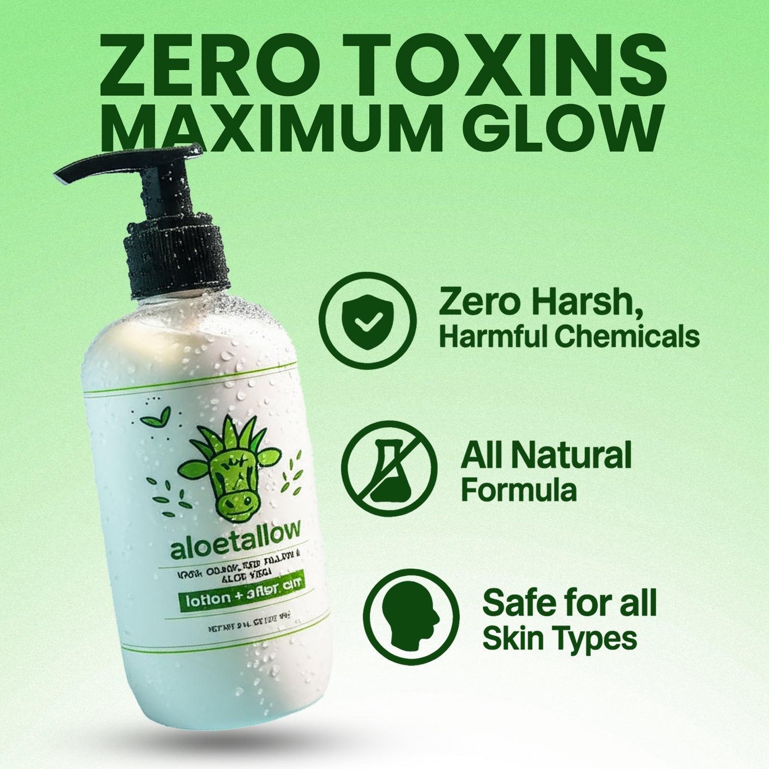 Aloetallow Tallow + Aloe Face & Body Lotion | 8 Clean Ingredients