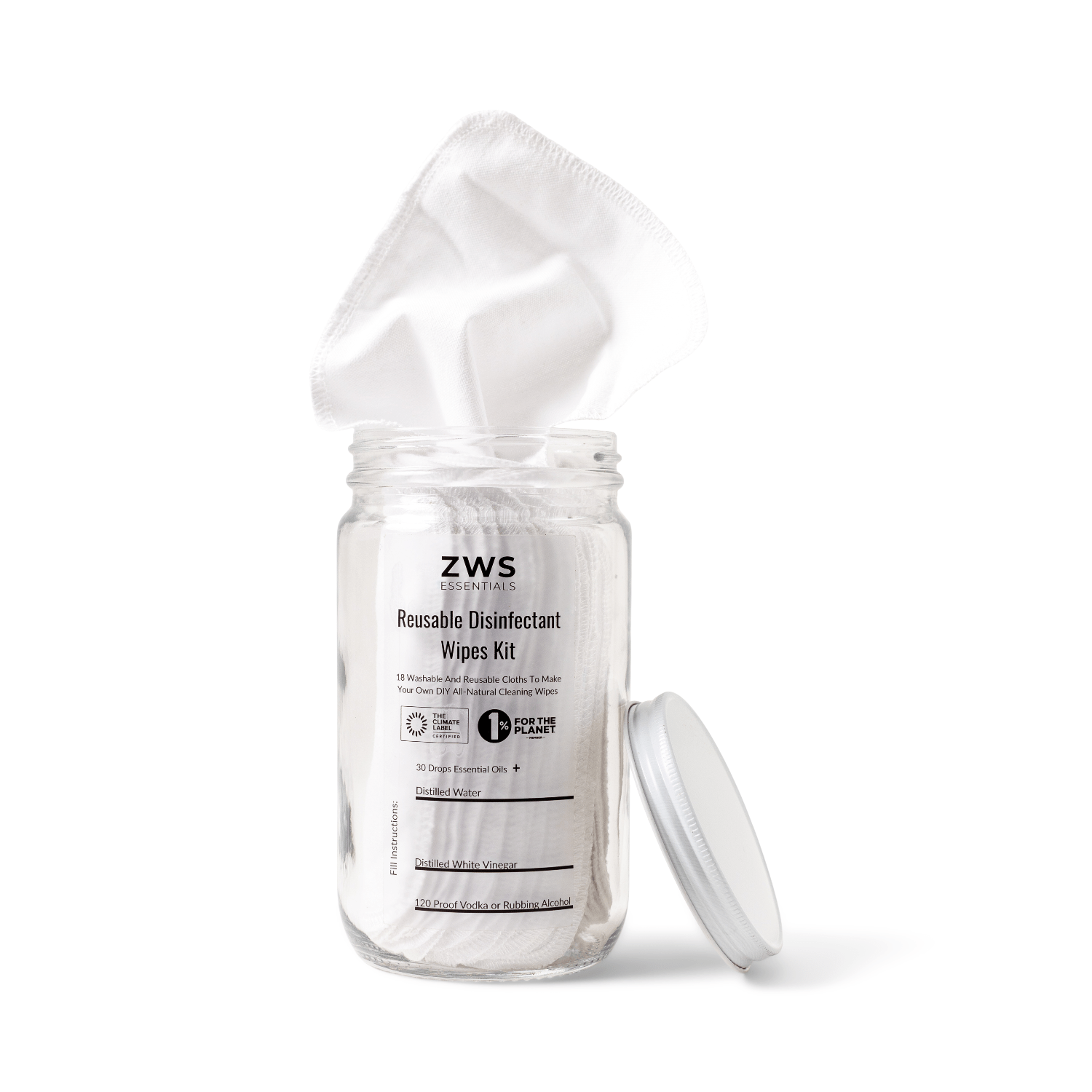 ZeroWasteStore Reusable Disinfectant Wipes - DIY Kit
