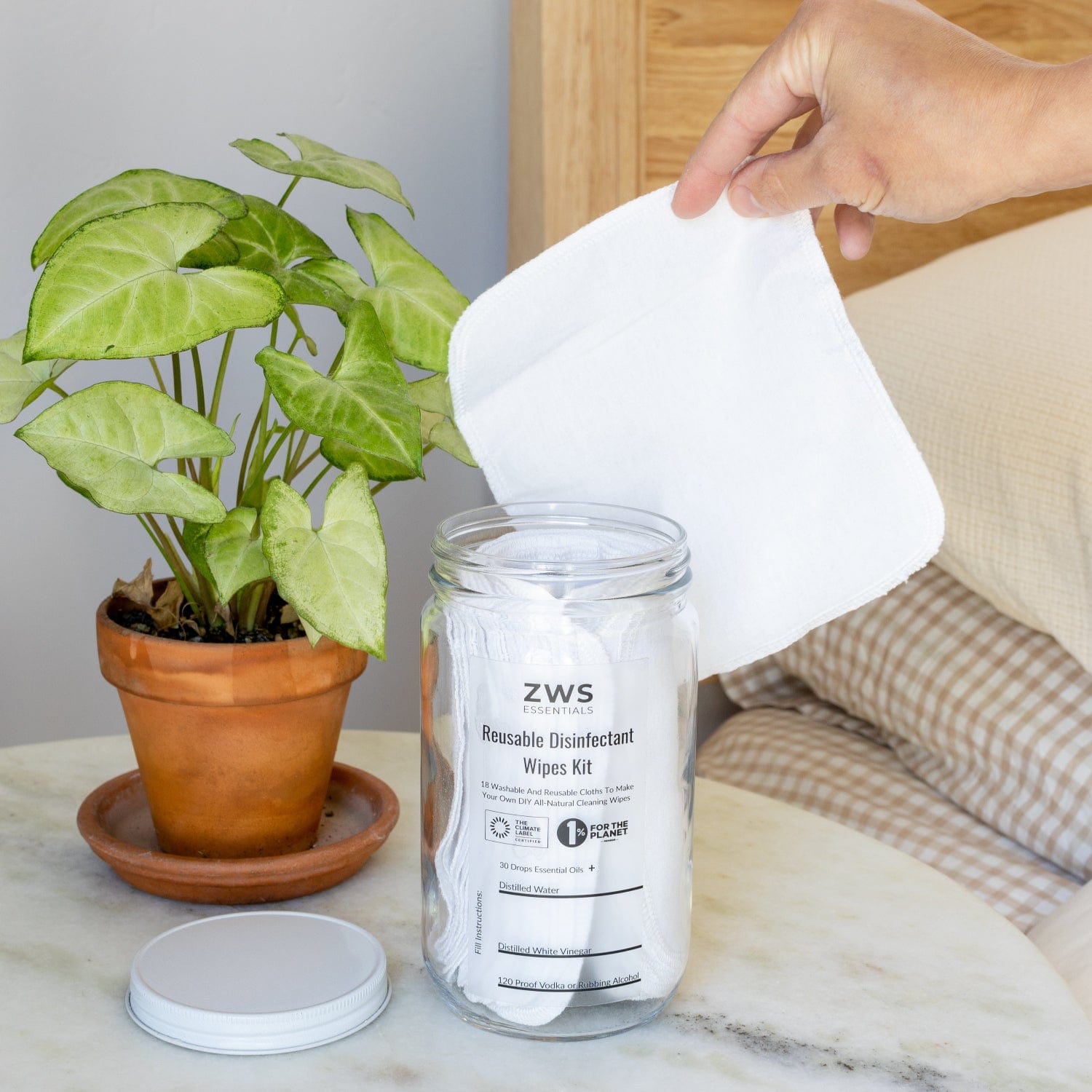 ZeroWasteStore Reusable Disinfectant Wipes - DIY Kit