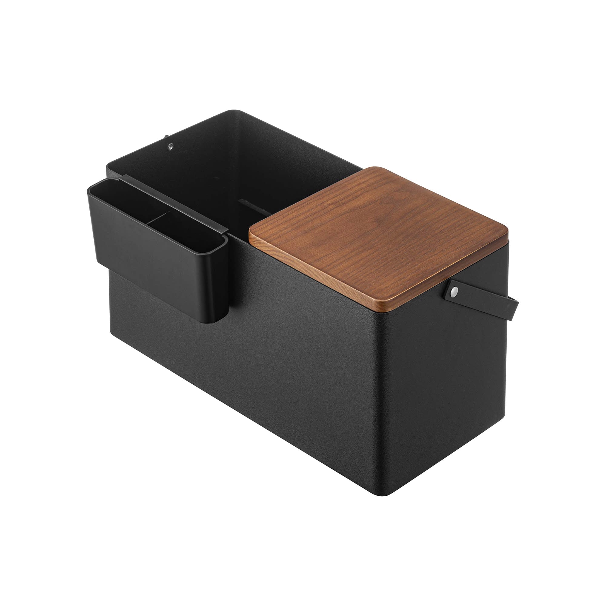 Yamazaki Home Makeup Organizer with Mirror - Steel + Wood