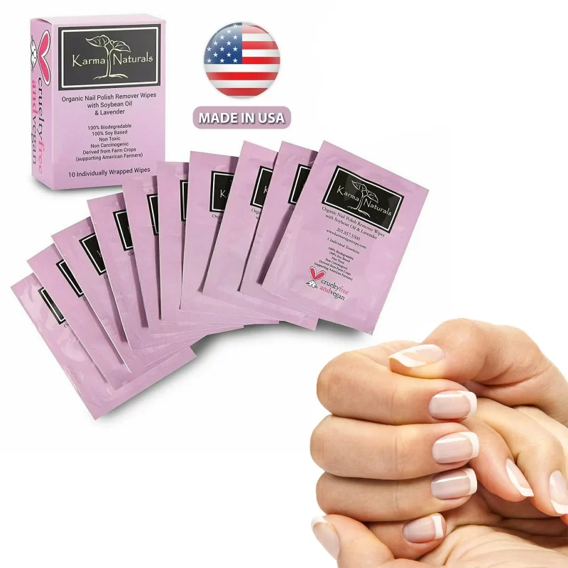 Karma Organic Nail Polish Remover Wipes from Gimme the Good Stuff