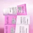 An image of three boxes of Acure Radically Rejuvenating Whipped Night Cream stacked on top of each other on a pink background.