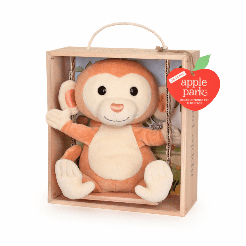 Apple Park Organic Cotton Plush Toy Monkey from Gimme the Good Stuff