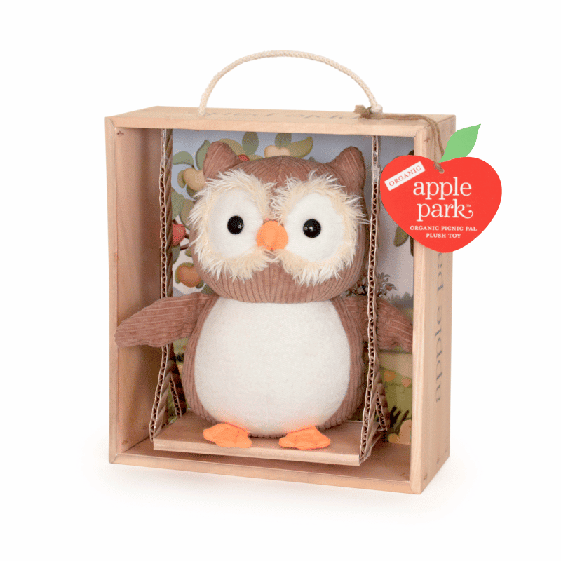Apple Park Organic Cotton Plush Toy Owl from gimme the good stuff