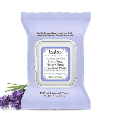Babo Botanicals Calming Wipes Lavender and Meadowsweet from Gimme the Good Stuff