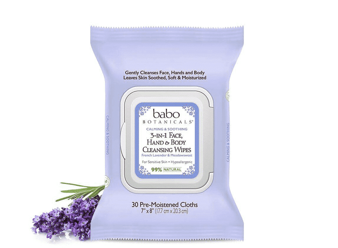 Babo Botanicals 3-in-1 Calming Baby Wipes – Lavender & Meadowsweet