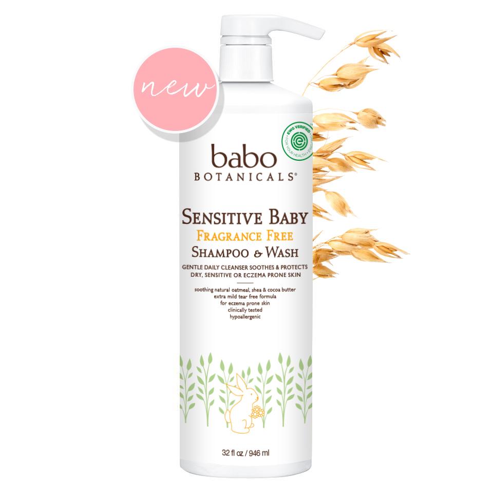 Babo Botanicals Sensitive Fragrance-Free Wash & Shampoo - Large - 32 oz - the Good Stuff
