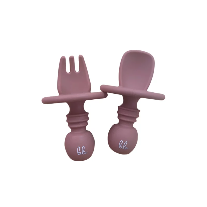 Baby Bar and Co. Silicone Baby Utensils Rose Dawn from Gimme the Good Stuff
