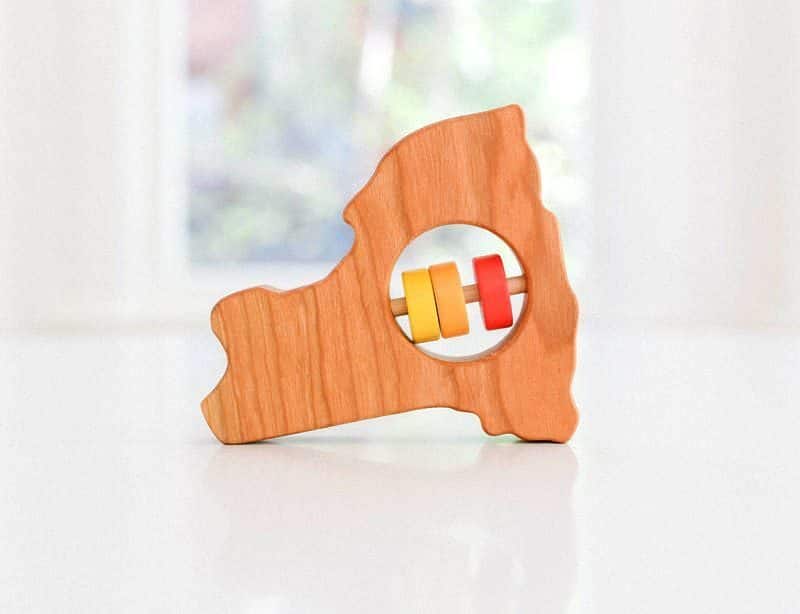 Bannor Toys NY State Wooden Rattle from Gimme the Good Stuff