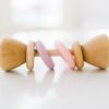 Bannor Toys Wooden Rattle from Gimme the Good Stuff Pink:Lavendar