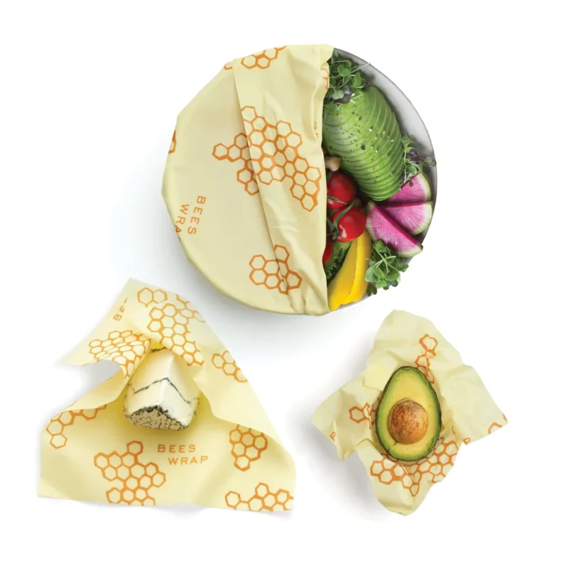 Bee's Wrap Assorted 3-Pack - Natural Food Wrap - Honeycomb from Gimme the Good Stuff