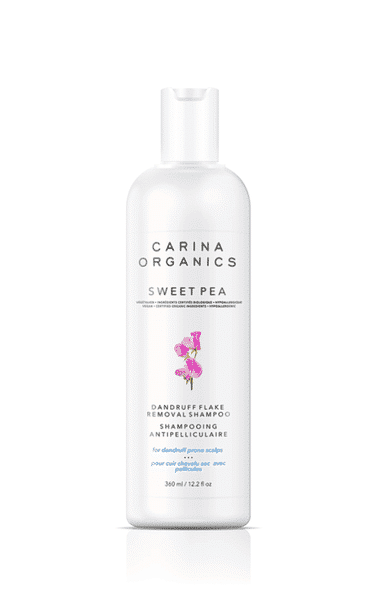 Carina Organics Sweet Pea Dandruff Flake Removal Shampoo from gimme the good stuff