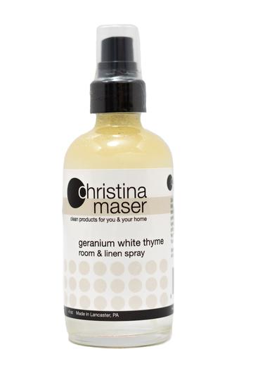 Christina Maser geranium & white thyme room spray from gimme the good stuff