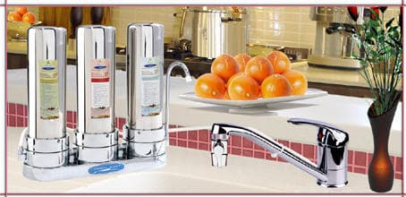 Crystal Quest Mega Stainless Steel Countertop Triple Flouride Water Filter System from Gimme the Good Stuff