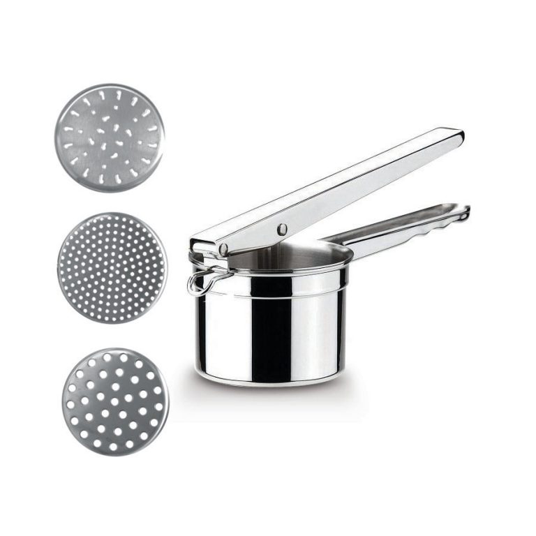 Cuisinox Stainless Steel Potato Masher & Baby Food Strainer with 3 Interchangeable Disks from gimme the good stuff