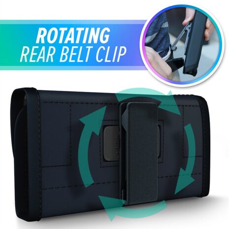 The back belt clip of a DefenderShield Cell Phone EMF Radiation Protection Holster