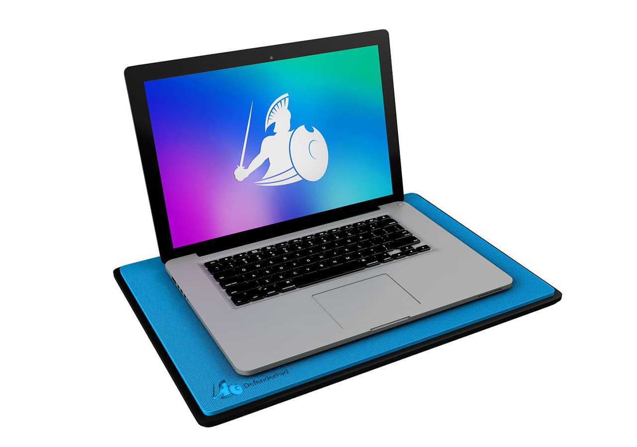 DefenderShield Laptop EMF Radiation Shield + Heat Shield Azure Blue