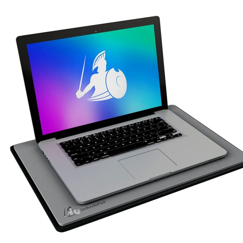 DefenderShield Laptop EMF Radiation Shield + Heat Shield Cool Grey