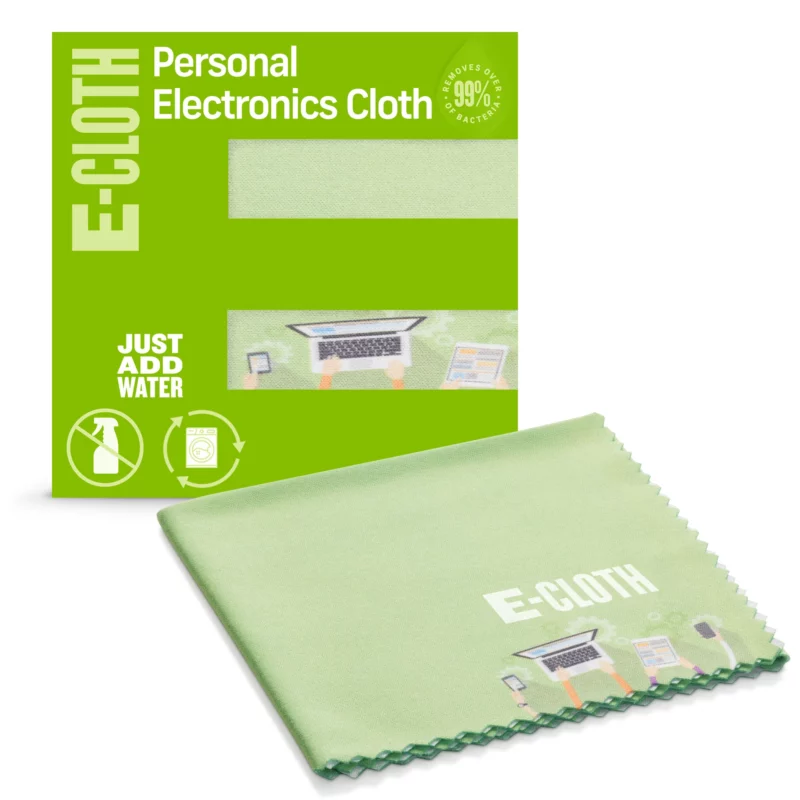 A photo of a green Microfiber Personal Electronics Cloth from Gimme the Good Stuff