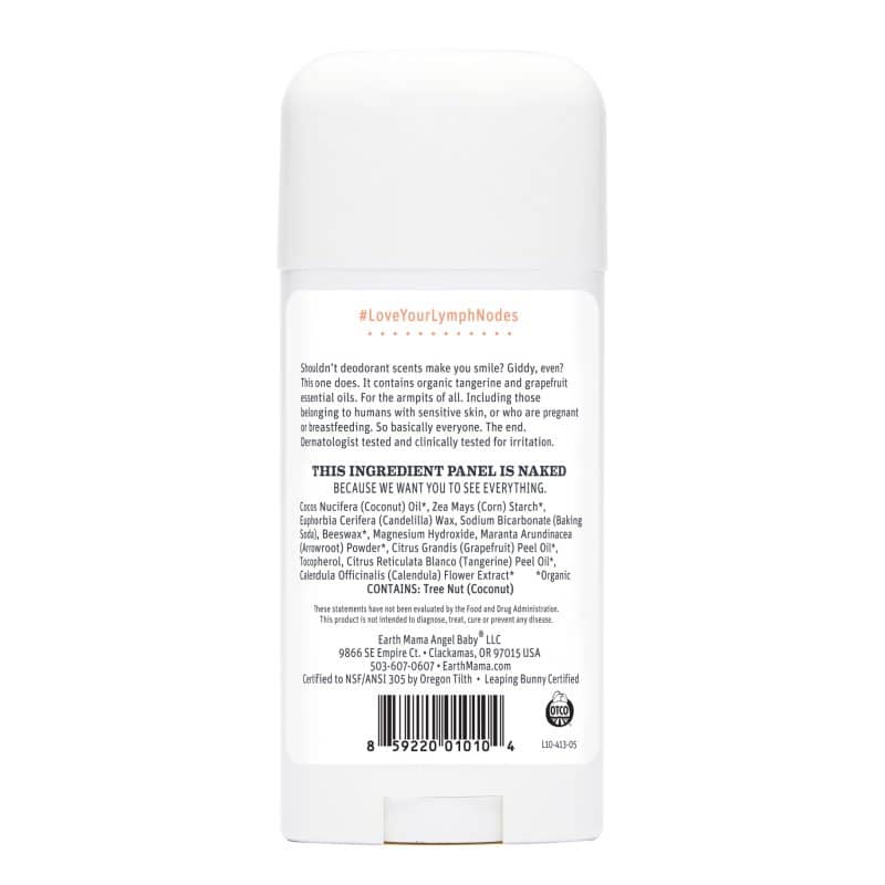 Earth Mama Organic Deodorants Bright Citrus from Gimme the Good Stuff Ingredients