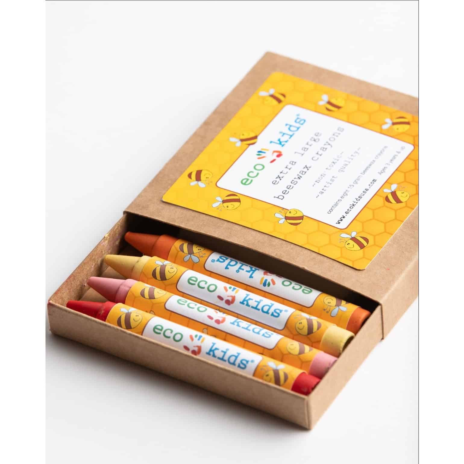 Eco-Kids Non-Toxic Art Pad and 5 Pack Natural Eco Crayon Sticks Set 
