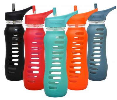 Eco Vessel Surf Sport Glass Water Bottle with Flip Straw Top from Gimme the Good Stuff