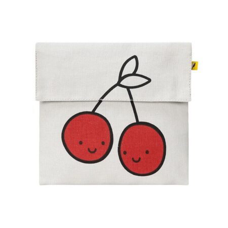 Fluf Organic Cotton Snack Bag - Red Cherries from Gimme the Good Stuff 001