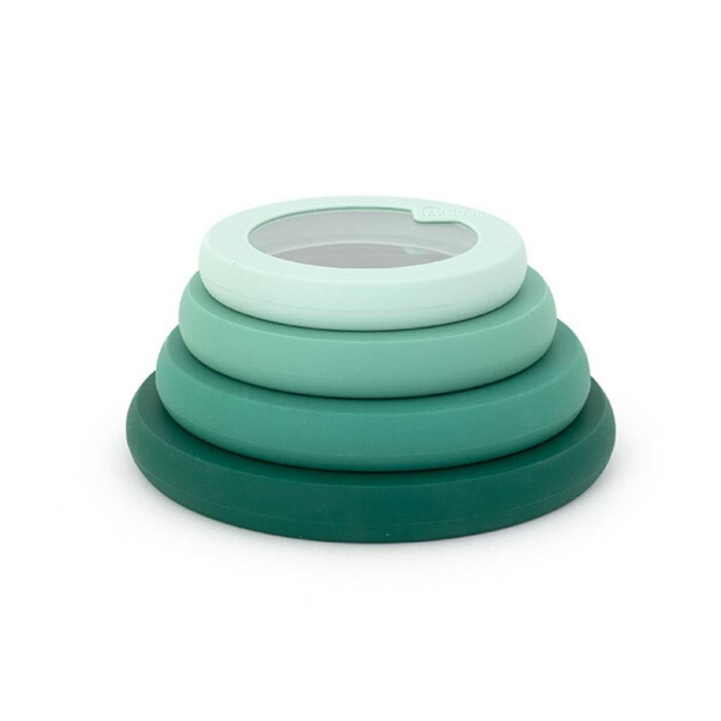 Food Huggers Silicone Lids Set from Gimme the Good Stuff Gradual Green