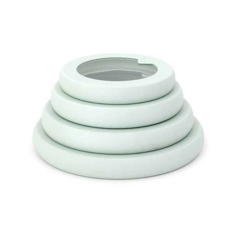 Food Huggers Silicone Lids Set from Gimme the Good Stuff Soft White