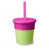 Gosili Green:Pink Cup with Straw from Gimme the Good Stuff