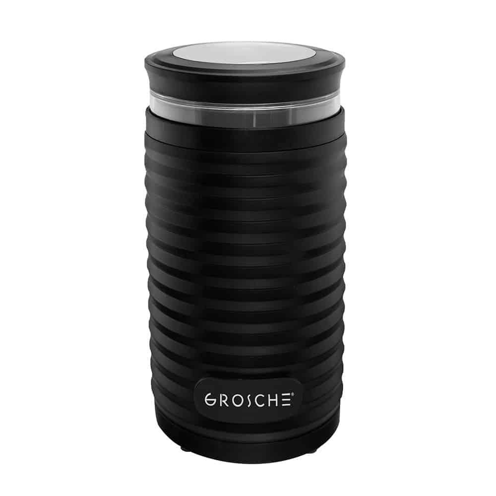 An image of a black Grosche Bremen Electric Blade Coffee Grinder from Gimme the Good Stuff 001