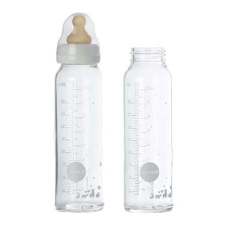 Hevea Glass Baby Bottles (2 Pack)
