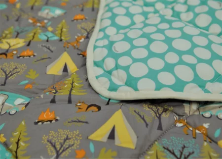 Organic Play Mat Forest Friends Mint Pebbles from Gimme the Good Stuff