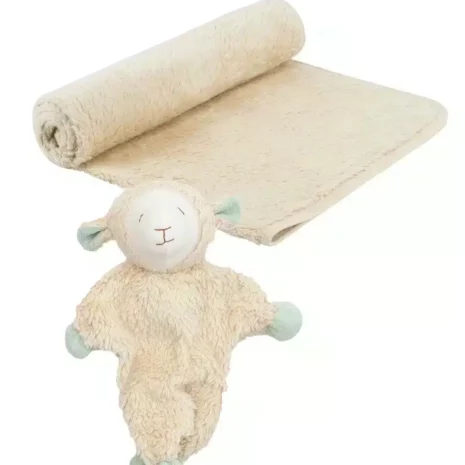 Under the Nile Faux Fur Blanket And Snuggle Sheep Toy Gift Set from Gimme the Good Stuff