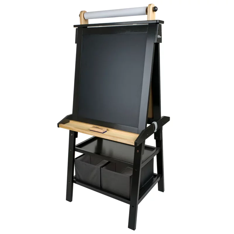 Little Partners Deluxe Learn 'N Play Kid's Art Easel Charcoal with Natural