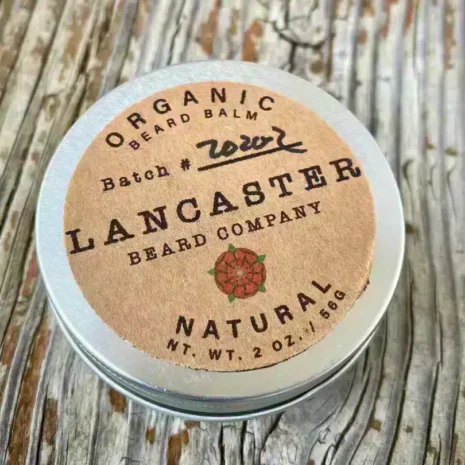 Lancaster Beard Company Organic Beard Balms -Unscented tin