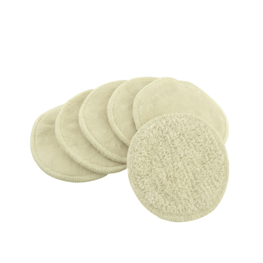 Organic Cotton Reusable Face Pads – Pack of 6