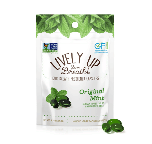Bag of Lively Up Your Breath Organic Mint Breath Capsules 001