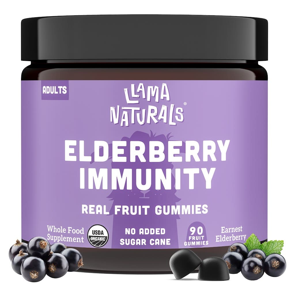 Llama Naturals Adults Vitamin Gummy Bites - Elderberry Immunity from Gimme the Good Stuff