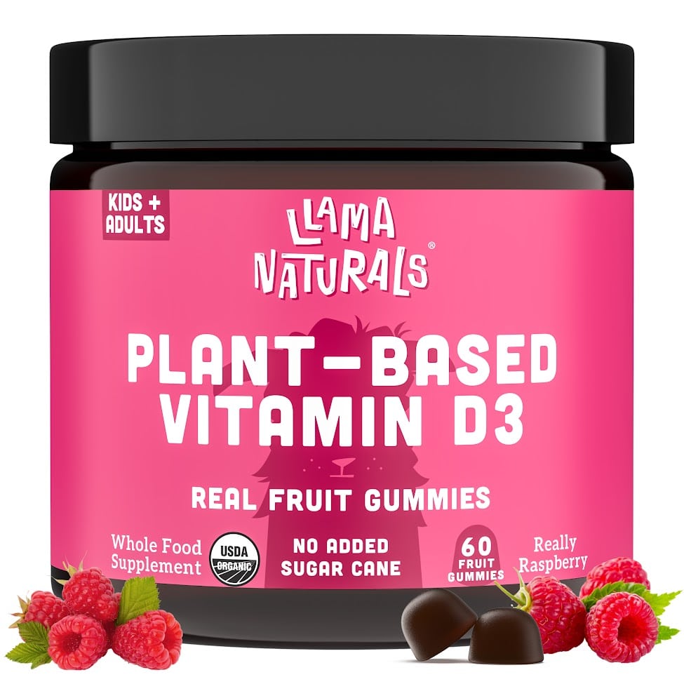 Llama Naturals Vitamin Gummy Bites - Vitamin D3 - Raspberry - Kids and Adults from Gimme the Good Stuff