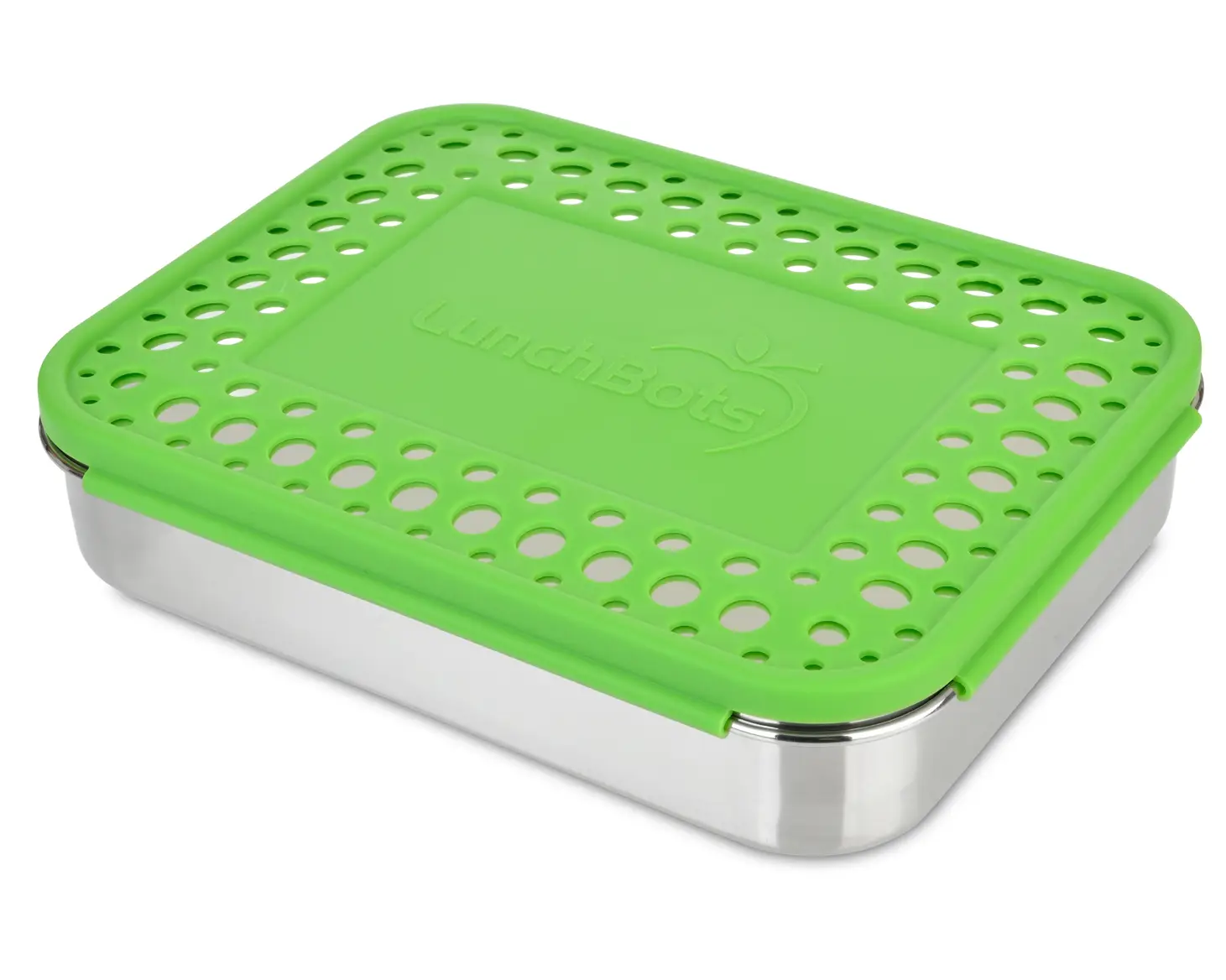 https://gimmethegoodstuff.org/wp-content/uploads/LunchBots-Large-Bento-Trio-Green-Dots-with-lid-on-and-latched.webp