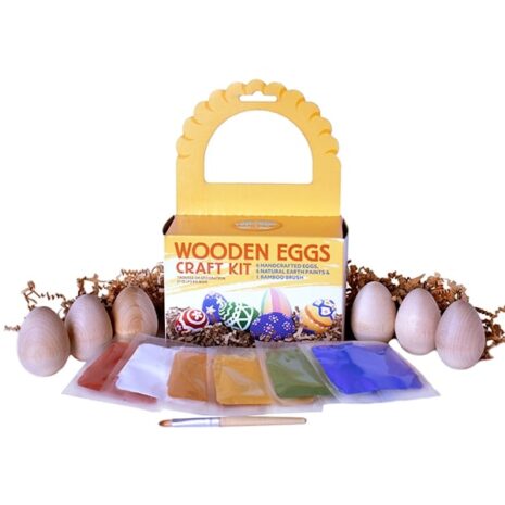 Natural Earth Paint Wooden Eggs Craft Kit from Gimme the Good Stuff 001