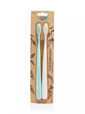 Natural Family Company Toothbrush 2 Pack Pirate River Mint